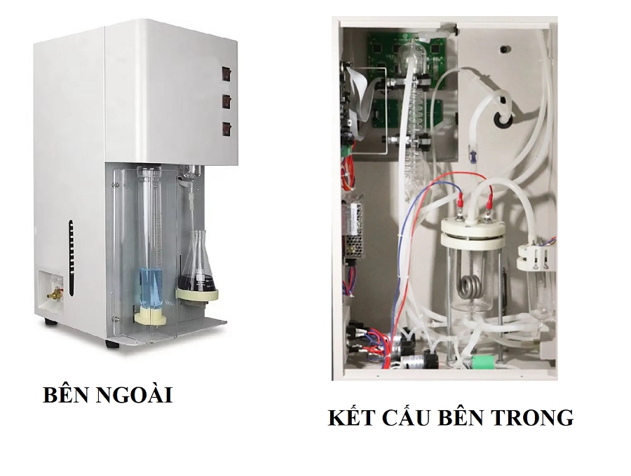 Bộ chưng cất đạm KDN + máy phá mẫu KDN-04/ KDN-08 3 Bộ chưng cất đạm KDN